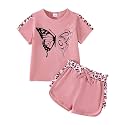 Toddler Girl Clothes 2PCS Leopard T-Shirt + Shorts Set Summer 2-8Y