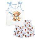 Toddler Girl Clothes Summer Outfits Sleeveless Tops &amp; Shorts 2-Piece Set Clothing Sets, Viscose Made from Bamboo