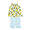 Toddler Girl Clothes Summer Outfits Sleeveless Tops & Shorts 2-Piece Set Clothing Sets, Viscose Made from Bamboo