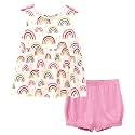 Toddler Girl Clothes Summer Outfits Sleeveless Tops &amp; Shorts 2-Piece Set Clothing Sets, Viscose Made from Bamboo