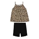 Toddler Girl Clothes Summer Outfits Sleeveless Tops &amp; Shorts 2-Piece Set Clothing Sets, Viscose Made from Bamboo