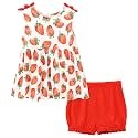 Toddler Girl Clothes Summer Outfits Sleeveless Tops &amp; Shorts 2-Piece Set Clothing Sets, Viscose Made from Bamboo