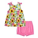 Toddler Girl Clothes Summer Outfits Sleeveless Tops &amp; Shorts 2-Piece Set Clothing Sets, Viscose Made from Bamboo