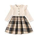 Toddler Girl Dresses 18Months-6Years Casual Fall Winter Knit Outfits