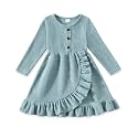 Toddler Girl Dresses 18Months-6Years Casual Fall Winter Knit Outfits