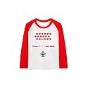Toddler Girls Boys Valentines T-Shirt Love Heart Dinosaur Tractor Raglan Long Sleeve Tees for Kids 2 to 7 Years