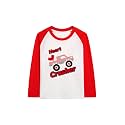 Toddler Girls Boys Valentines T-Shirt Love Heart Dinosaur Tractor Raglan Long Sleeve Tees for Kids 2 to 7 Years