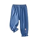 Toddler Girls Capri Pants Lightweight Palazzo Wide Leg Summer Pants 3-10 Years