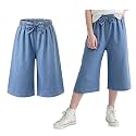 Toddler Girls Capri Pants Lightweight Palazzo Wide Leg Summer Pants 3-10 Years