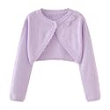 Toddler Girls Cardigan Sweater Bolero Shrug Baby Kids Long Sleeve Cropped Dress Up Button Closure Jacket Tops
