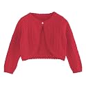 Toddler Girls Cardigan Sweater Bolero Shrug Baby Kids Long Sleeve Cropped Dress Up Button Closure Jacket Tops