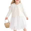 Toddler Girls Cardigan Sweater Bolero Shrug Knit Button Casual Jacket
