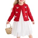 Toddler Girls Cardigan Sweater Bolero Shrug Knit Button Casual Jacket