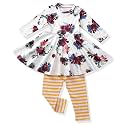 Toddler-Girls-Fall-Clothes-Set Little Girls Highlow Tunic TopsLeggings Outfit