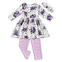 fioukiay Toddler-Girls-Fall-Clothes-Set Little Girls Highlow Tunic TopsLeggings
