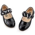 Toddler Girls Mary Jane Dress Shoes Little Kids Ballet Flats Bowkont Flower Wedding Party School Princess Shoes