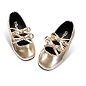 Toddler Girls Mary Jane Dress Shoes Little Kids Ballet Flats Bowkont Flower Wedding Party School Princess Shoes