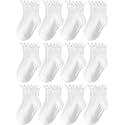 Toddler Girls Socks 12 Pack Grip Kids Cotton Socks for Toddlers 6M-7Years