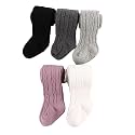 Toddler Girls Tights Cotton Cable Knit Pantyhose Baby Leggings Stockings