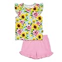 Bamboo Viscose Toddler Girls Summer Outfits Shorts Set 2-6Y