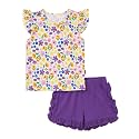 Bamboo Viscose Toddler Girls Summer Outfits Shorts Set 2-6Y