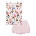 Bamboo Viscose Toddler Girls Summer Outfits Shorts Set 2-6Y