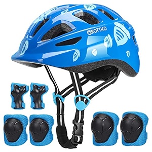 toddler kids helmet protective gear set - for 2-10 years boys girls bike skate scooter adjustable ultralight cpsc safety certificate