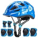 Toddler Kids Helmet Protective Gear Set - for 2-10 Years Boys Girls Bike Skate Scooter, Adjustable Ultralight CPSC Safety Certificate