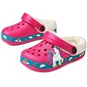 Toddler Lined Clog Slippers Winter Garden Sandals Kids House Shoes Warm Slip On Sneakers Cartoon Slides for Boys and Girls Children Indoor Outdoor