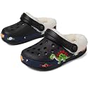 Toddler Lined Clog Slippers Winter Garden Sandals Kids House Shoes Warm Slip On Sneakers Cartoon Slides for Boys and Girls Children Indoor Outdoor