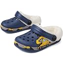 Toddler Lined Clog Slippers Winter Garden Sandals Kids House Shoes Warm Slip On Sneakers Cartoon Slides for Boys and Girls Children Indoor Outdoor