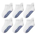 Toddler Non Slip Grip Ankle Socks with Grippers for Baby Boys Girls