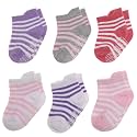 Toddler Non Slip Grips Socks Kids Anti Skid Baby Boys Girls Cotton Crew Socks 12 Pairs