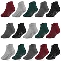 Toddler Non Slip Socks, Kids Grip Ankle Socks, Anti Skid Sock 15 Pairs for Active Boys Girls Kids 6 Months-7 Years