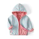 Kids Printed Hooded Fleece Jacket Sherpa Lined