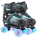 Toddler Roller Skates for Girls Kids Boys, 4 Size Adjustable