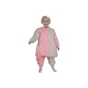 Toddler Sleeping Sack with Legs (3-6Years) Cotton Warm 2.5 Tog Movable Sleeves Baby Sleep Bag with Feet Wearable Blanket 5T Walking Sleeper with Filling Quilted Large Sleeping Bag Pink Girl