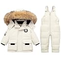 Toddler Snowsuit Girl Baby Winter Coat Bib Boy Snow Pants and Jackets