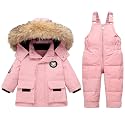 Toddler Snowsuit Girl Baby Winter Coat Bib Boy Snow Pants and Jackets