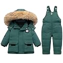 Toddler Snowsuit Girl Baby Winter Coat Bib Boy Snow Pants and Jackets