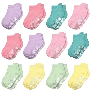 Toddler Socks SkiBeaut 12 Pairs Non Slip