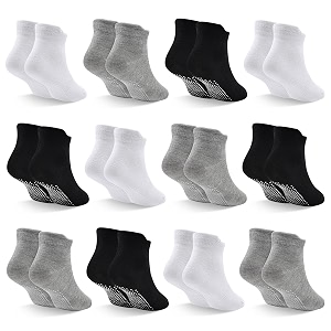Toddler Socks SkiBeaut 12 Pairs Non Slip