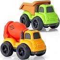 Toddler Toys for 2 Year Old Boy, Dump Truck Toys and Mixer Cement, BPA Free, Phthalates Free, PVC, Outdoor Toys for Toddlers 2-3, Ideal Toy Cars for 2 3 4 Year Old Boy Christmas Birthday Gift