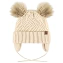 Toddler Winter Hat, Earflap Fleece Lined Pom Pom Beanie Kids 1-12T