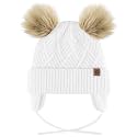 Toddler Winter Hat, Earflap Fleece Lined Pom Pom Beanie Kids 1-12T