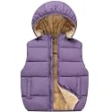 Toddler Winter Puffer Vest Fleece Hooded Sleeveless Jacket Padded Down Waistcoat Outwear for Baby Boys Girls