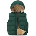 Toddler Winter Puffer Vest Fleece Hooded Sleeveless Jacket Padded Down Waistcoat Outwear for Baby Boys Girls