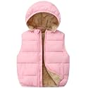 Toddler Winter Puffer Vest Fleece Hooded Sleeveless Jacket Padded Down Waistcoat Outwear for Baby Boys Girls