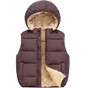 Toddler Winter Puffer Vest Fleece Hooded Sleeveless Jacket Padded Down Waistcoat Outwear for Baby Boys Girls