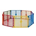Toddleroo Superyard: 8-Panel, 34.4 SqFt Baby Playard; ColorPlay